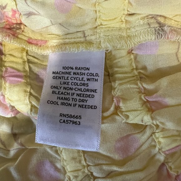 NWOT BP Floral‎ One-Shoulder Crop Top in Yellow Lemonade Sophie Floral (M) - Picture 7 of 9